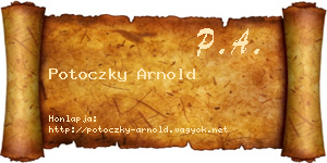 Potoczky Arnold névjegykártya